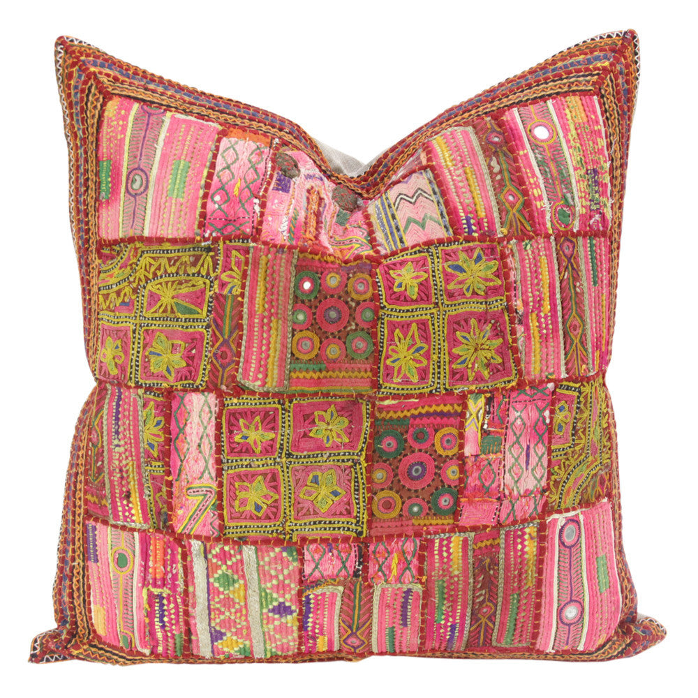 Rosa Jaislmer Patch Pillow