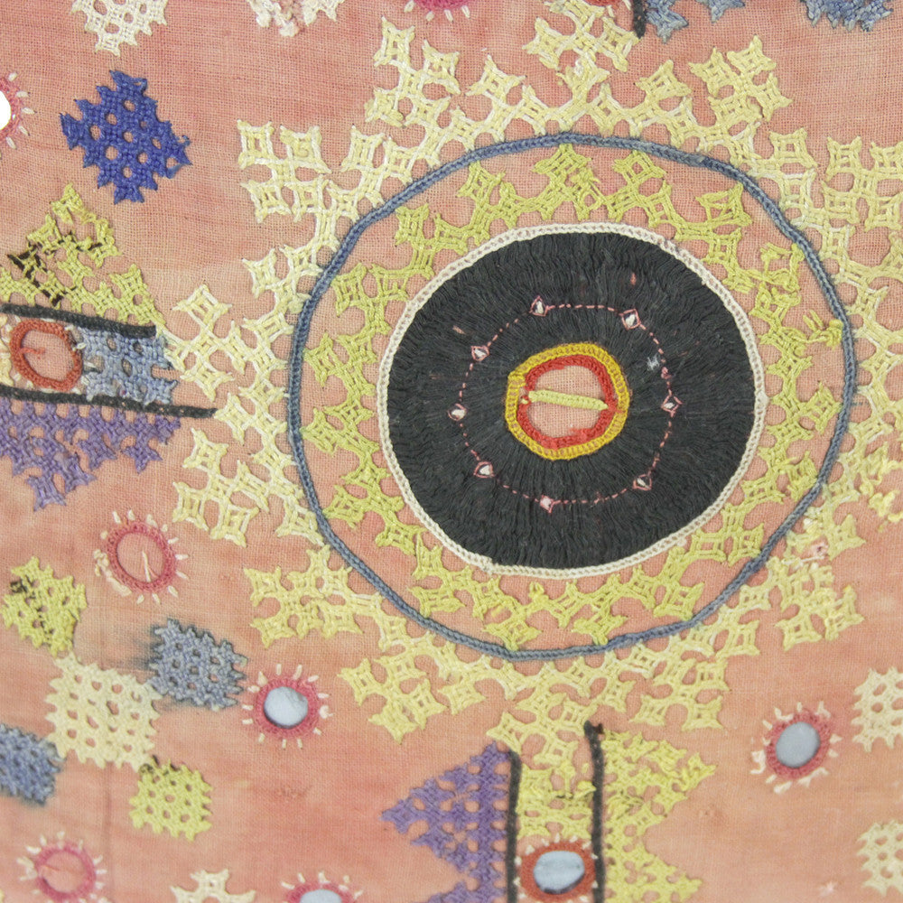 Large Antique Ravi Reshmi Sutra Pillow