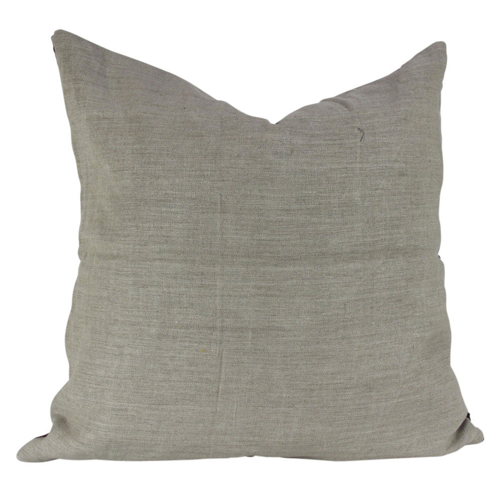 Large Antique Peela Reshmi Sutra Pillow