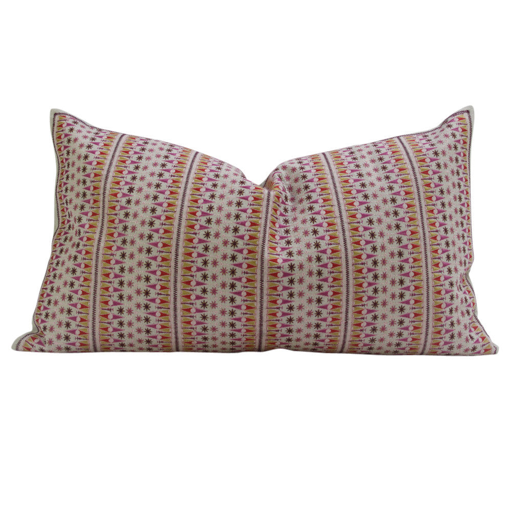Striped Swati Tribal Multicolor Pillow