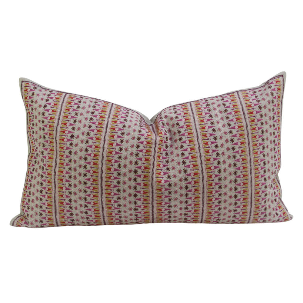 Striped Swati Tribal Multicolor Pillow