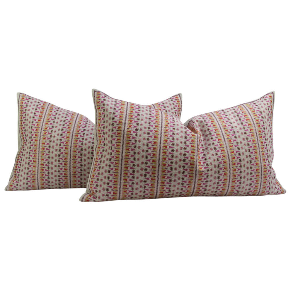 Striped Swati Tribal Multicolor Pillow