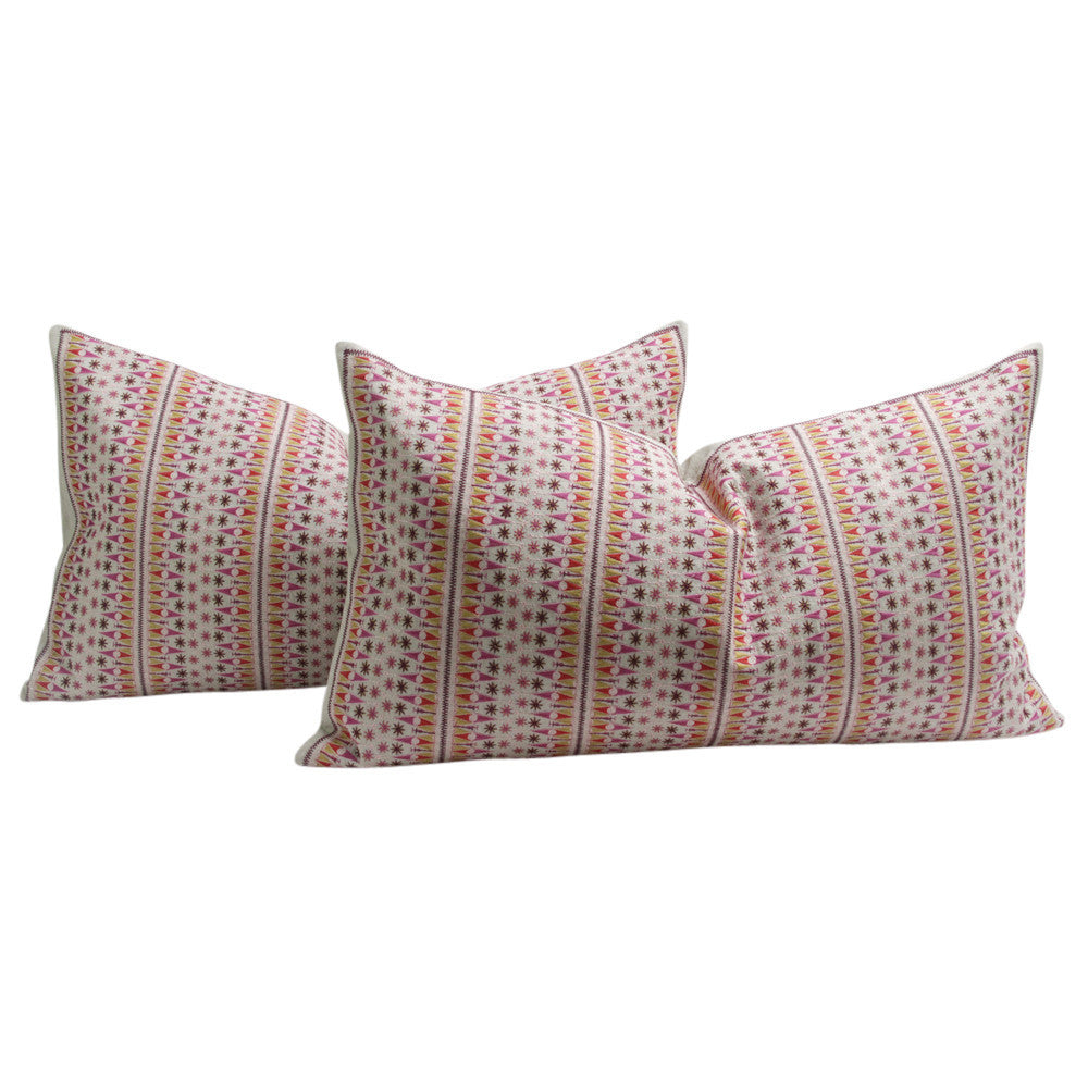 Striped Swati Tribal Multicolor Pillow