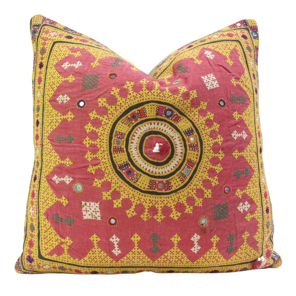 Antique Chakra Reshmi Sutra Pillow