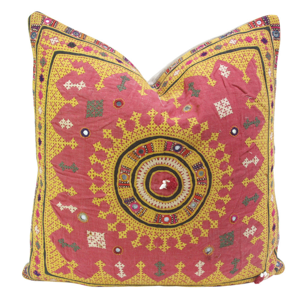 Antique Chakra Reshmi Sutra Pillow