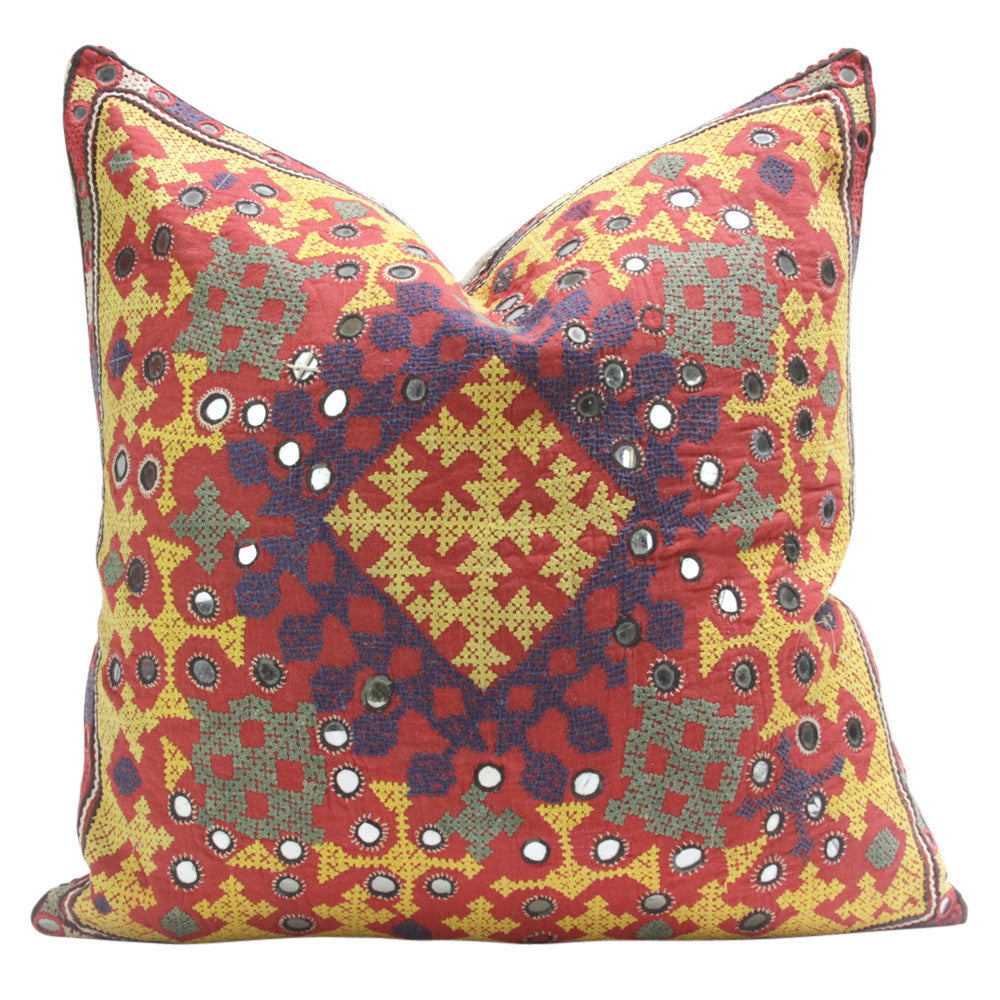 Antique Diamond Reshmi Sutra Pillow