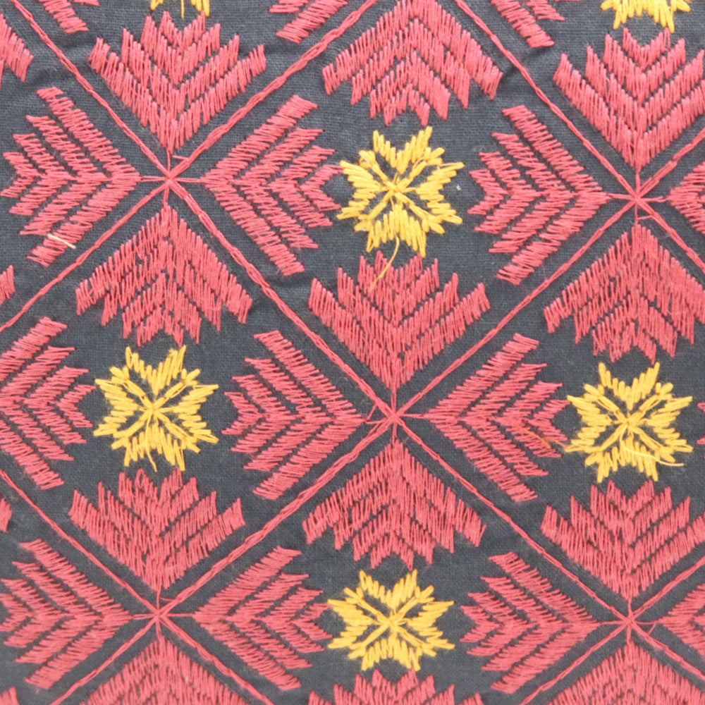 Fuschia Swati Floral Brocade W/ Periwinkle Back