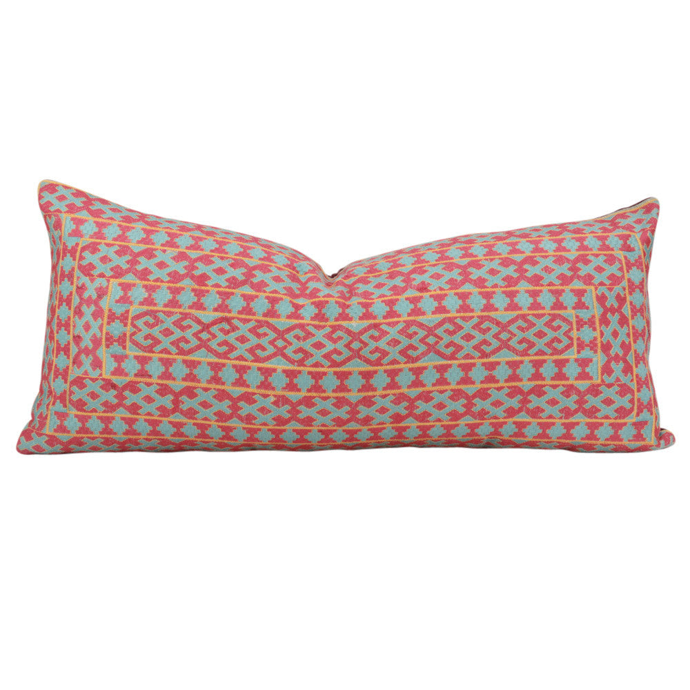 Swati Tribal Turqouise & Rose Brocade