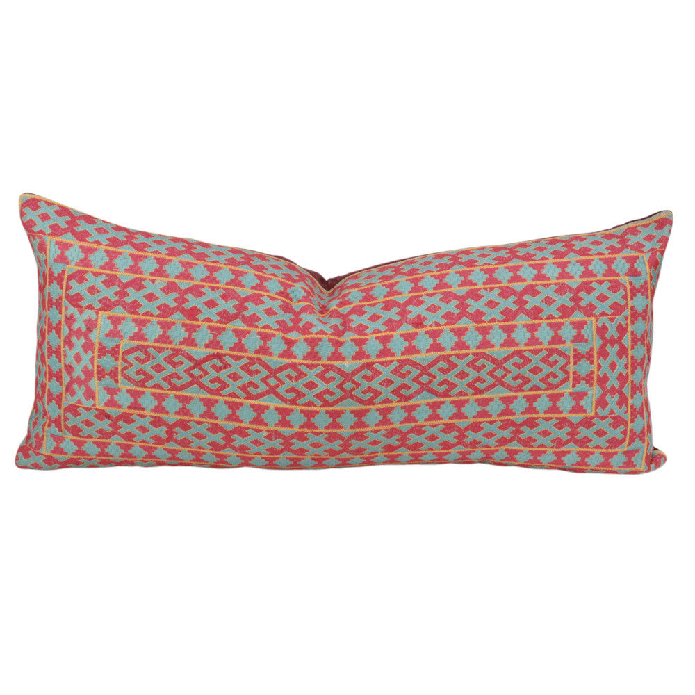 Swati Tribal Turqouise & Rose Brocade