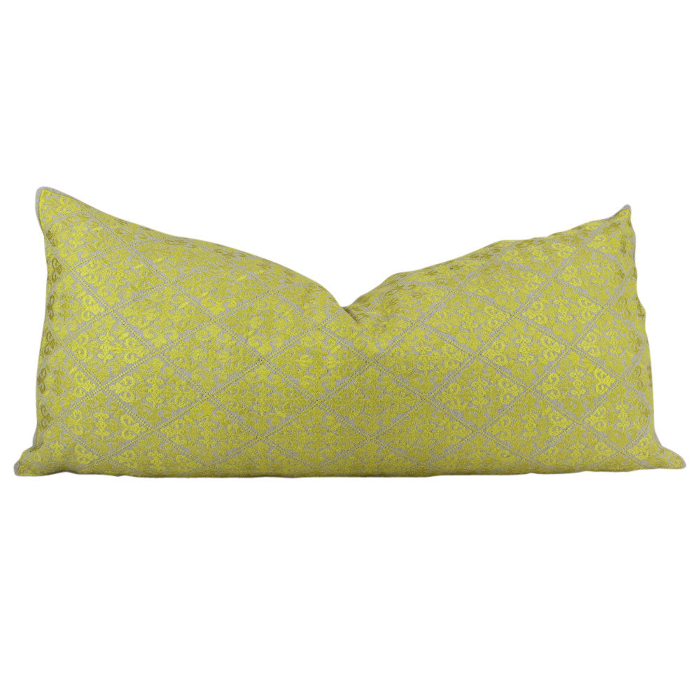 Swati Diamond Neon Yellow Brocade