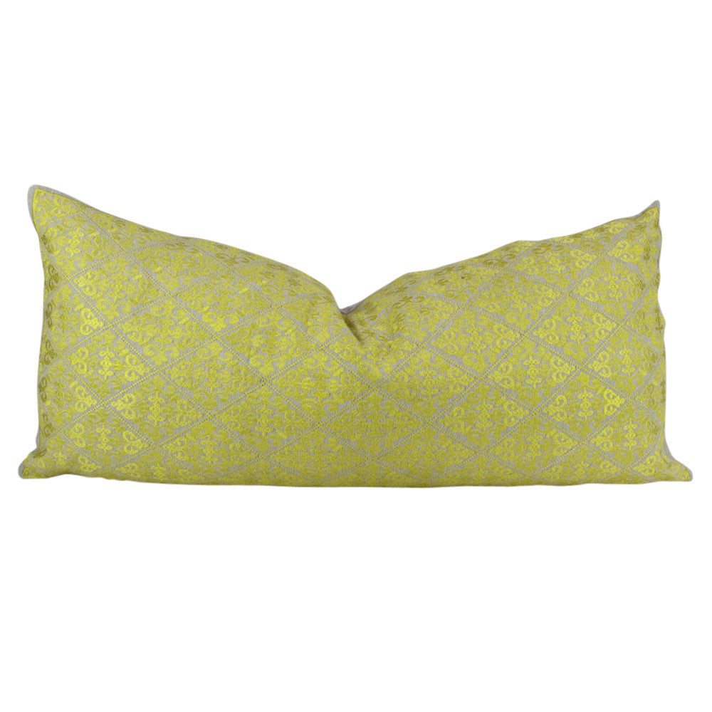 Swati Diamond Neon Yellow Brocade