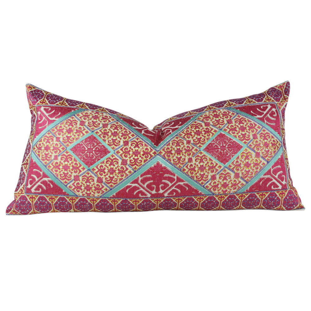 Swati Aqua & Rose Brocade