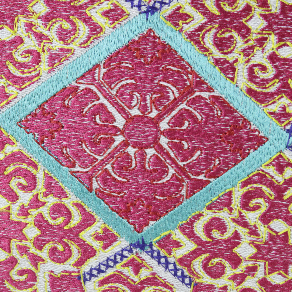 Swati Aqua & Rose Brocade