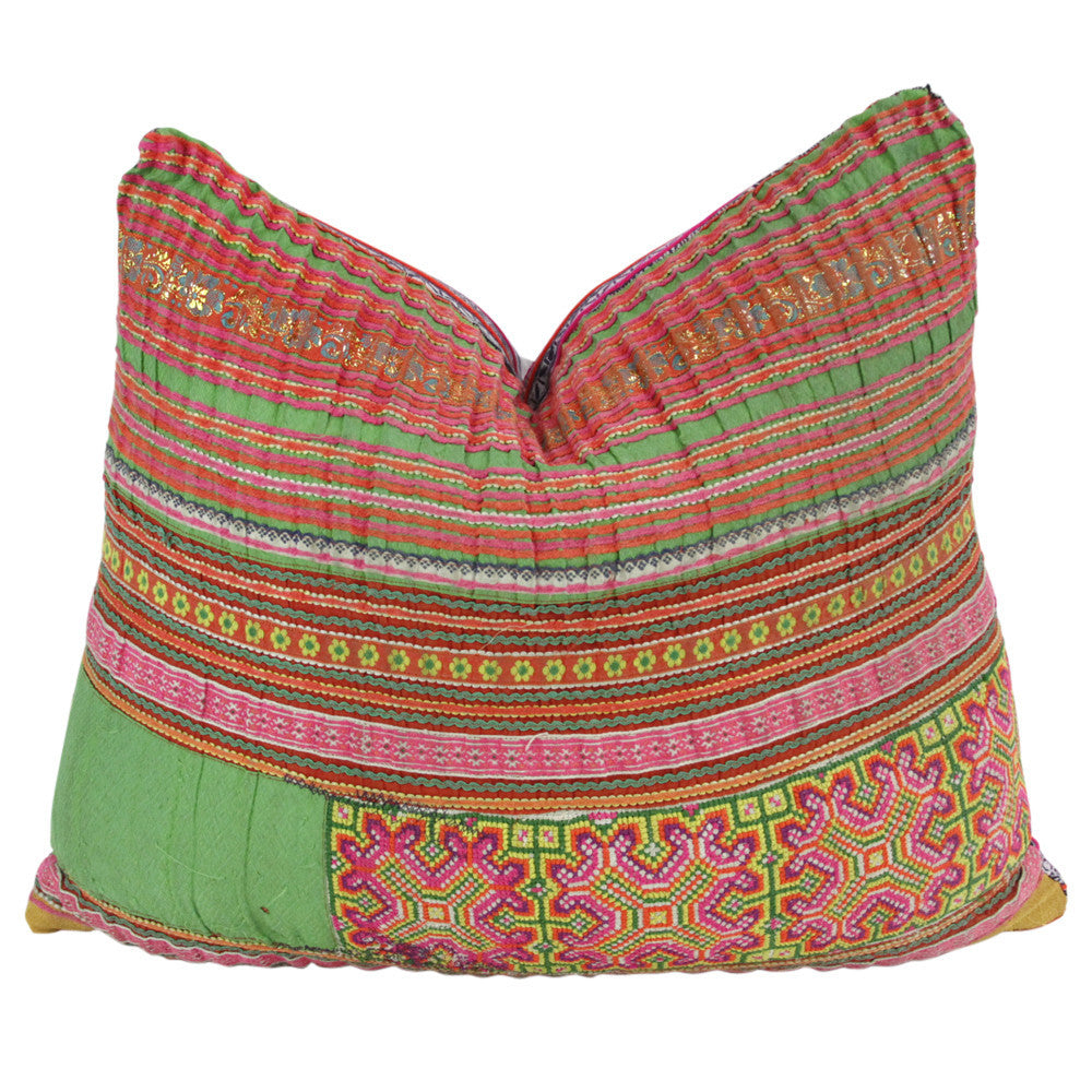 Small Square Hmong Hill Tribe Pillow