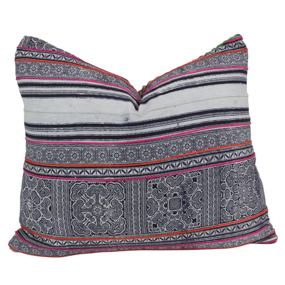 Small Square Hmong Hill Tribe Pillow