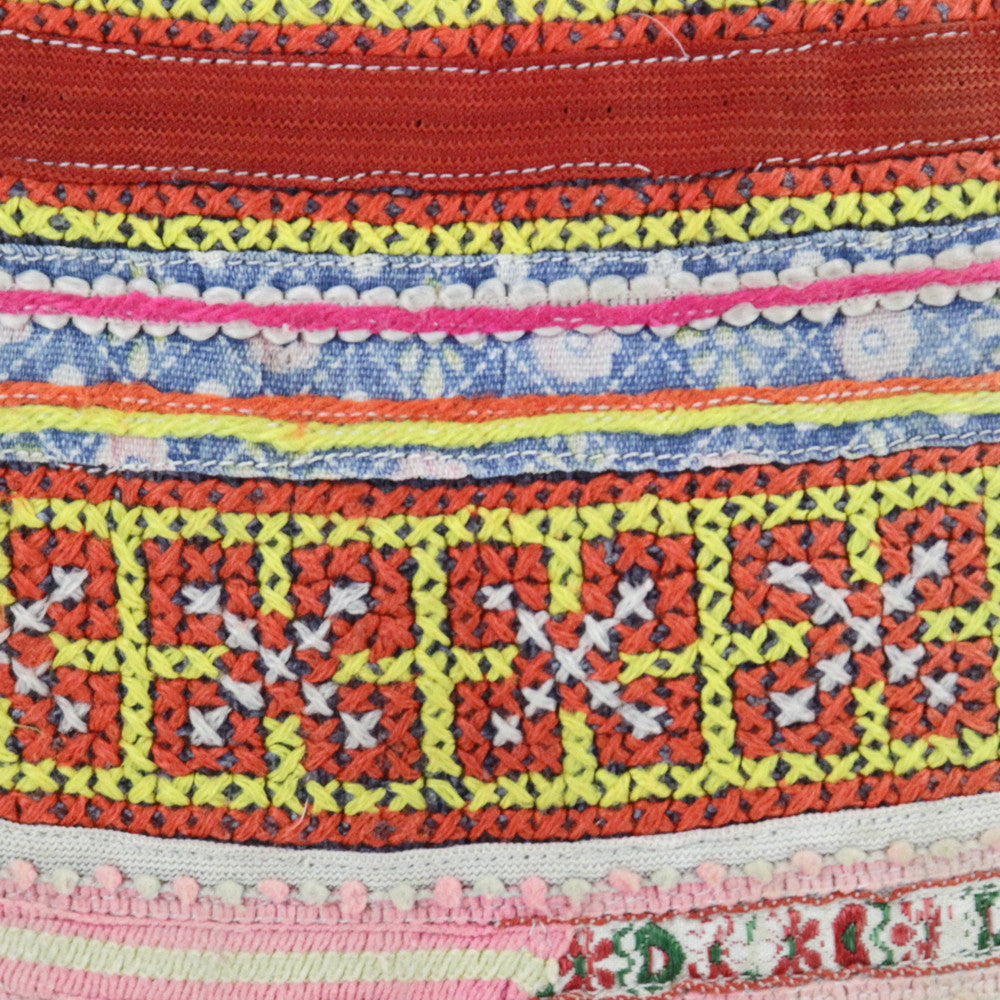 Bold Square Hmong Hill Tribe Pillow