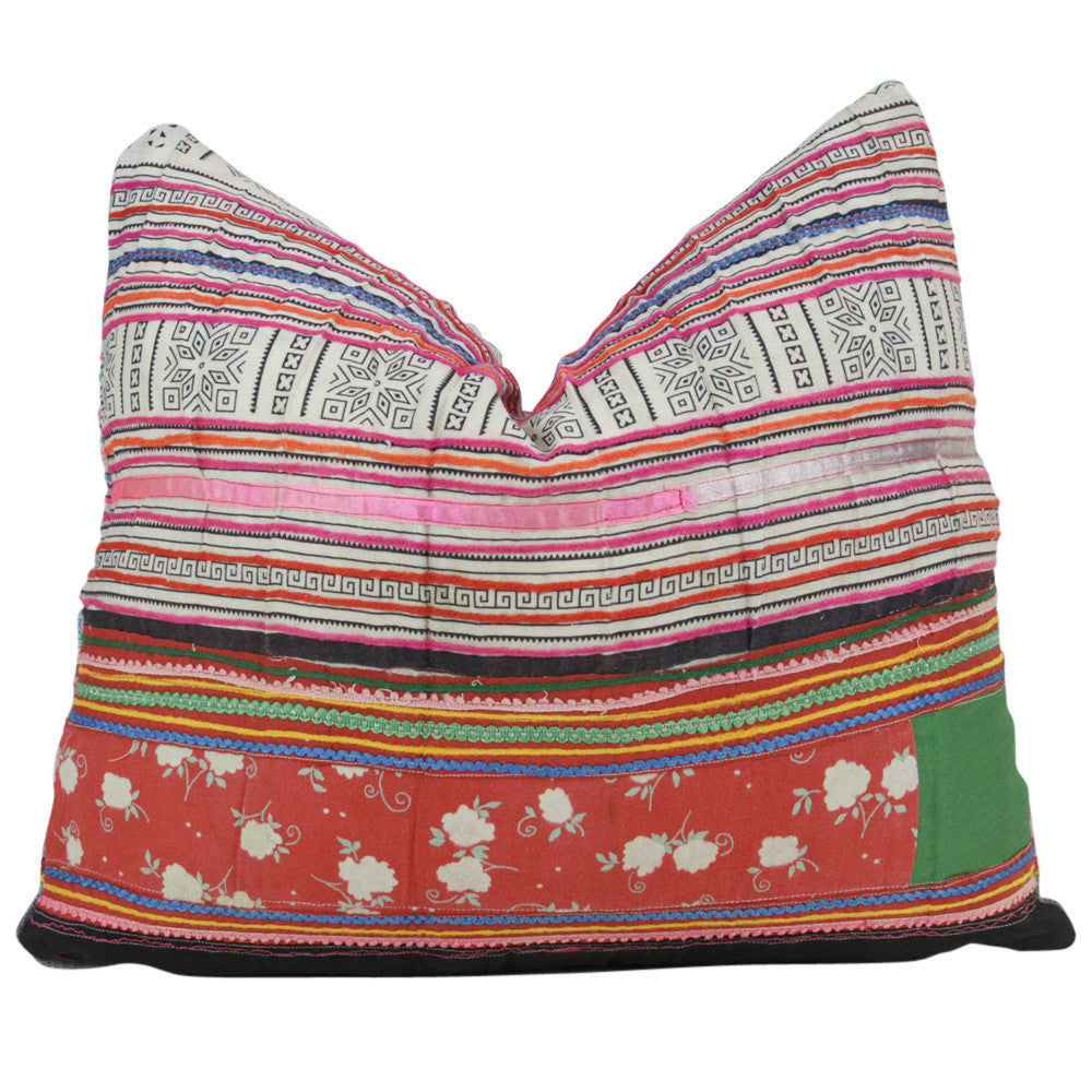 Striped Hmong Hill Tribe Pillow