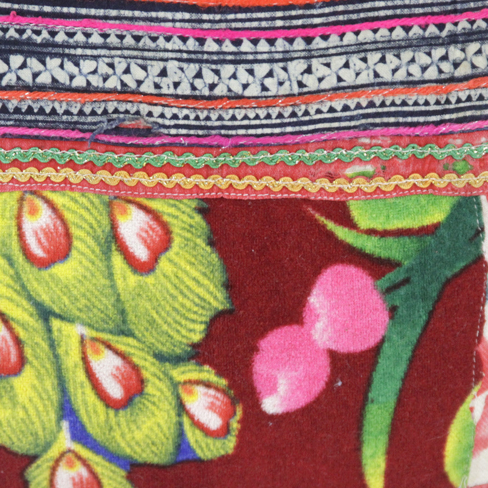 Floral Hmong Hill Tribe Pillow