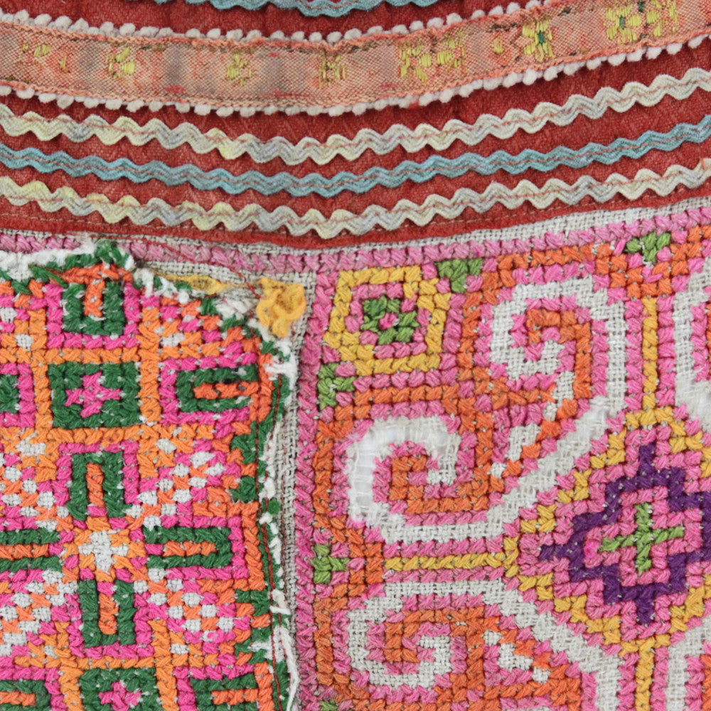 Cross-stitch Hmong Hill Tribe Pillow