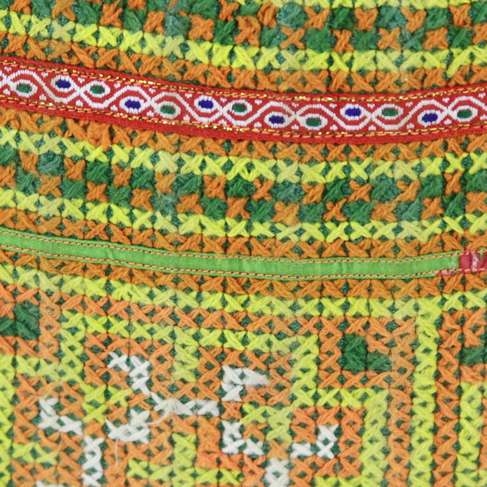 Neon Hmong Hill Tribe Pillow