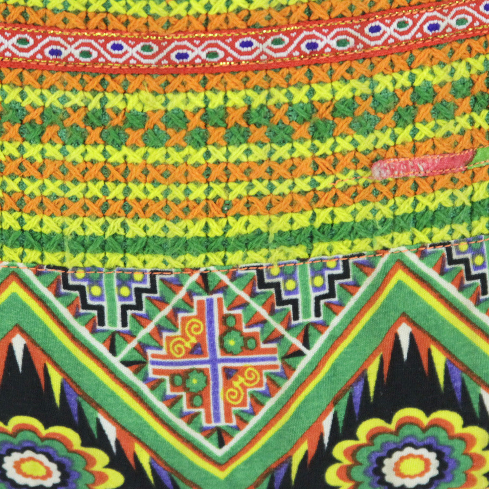Neon Hmong Hill Tribe Pillow