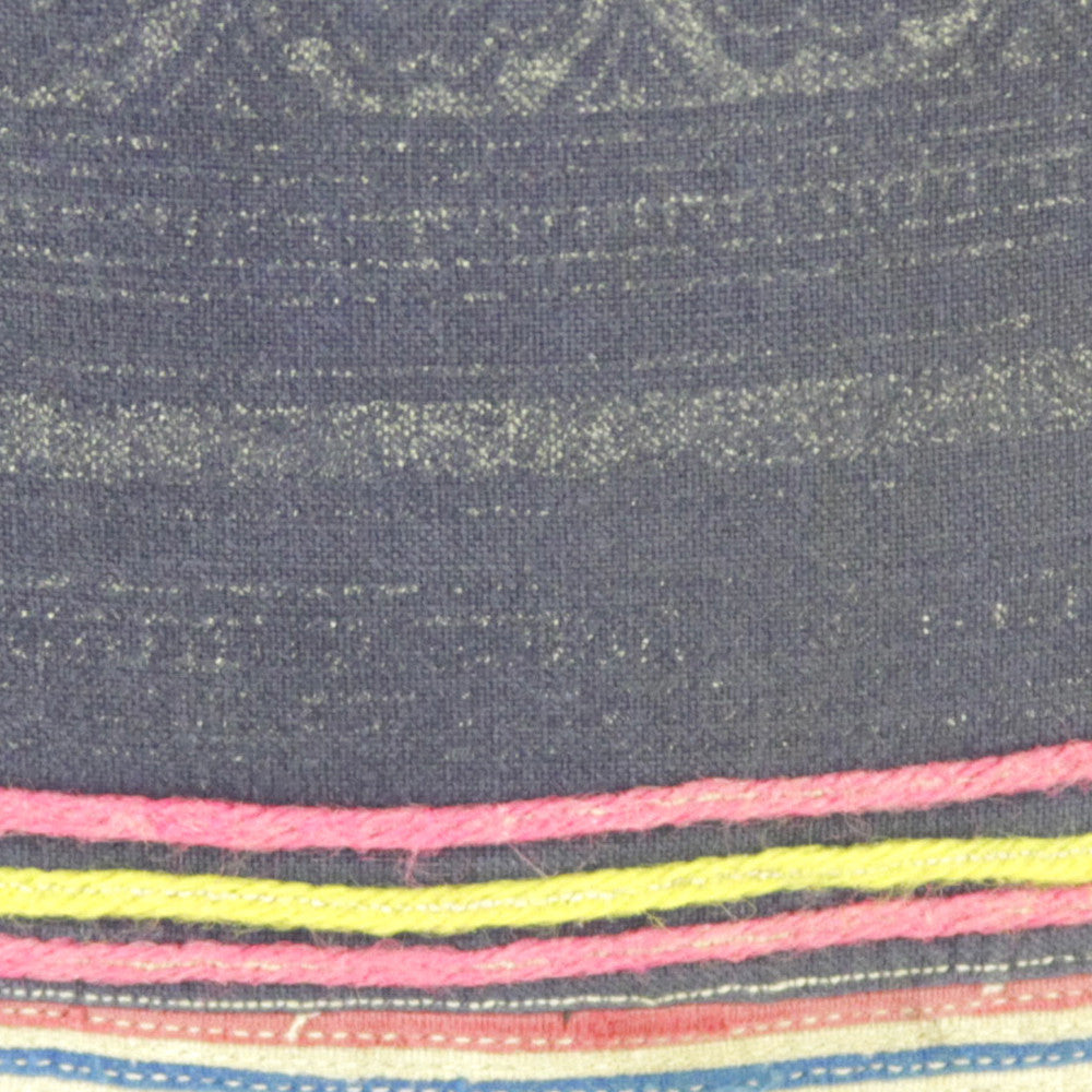 Navy Square Hmong Hill Tribe Pillow