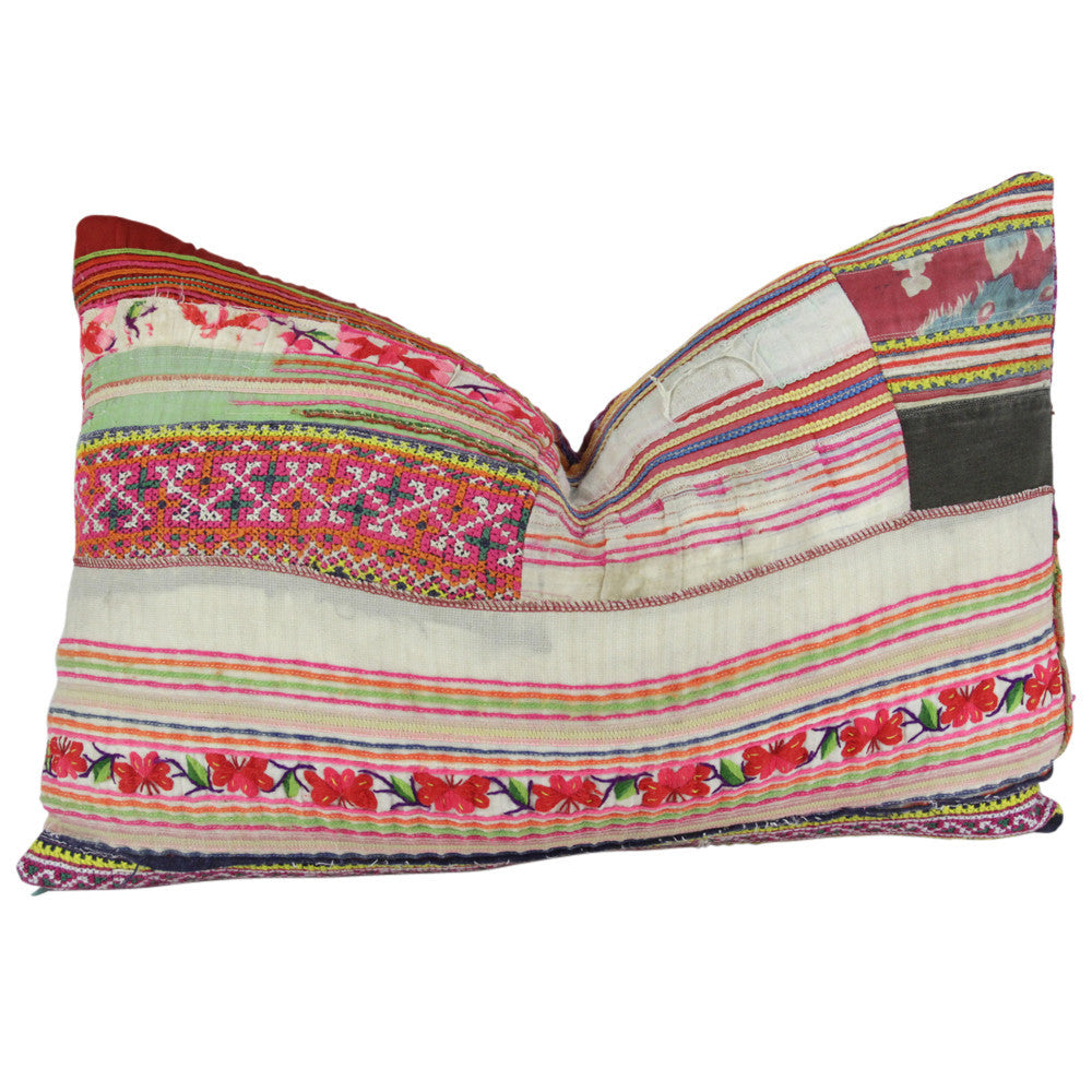 Stitched Hmong Hill Tribe Pillow