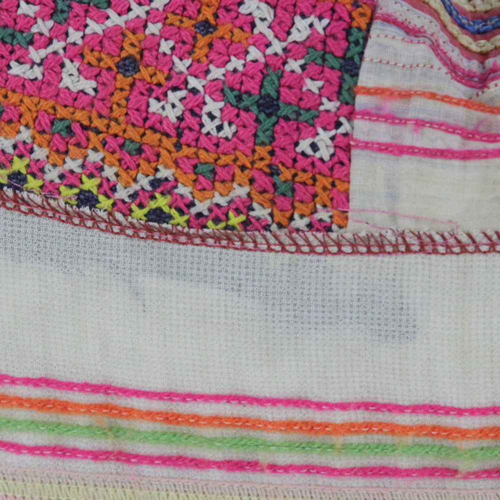 Stitched Hmong Hill Tribe Pillow