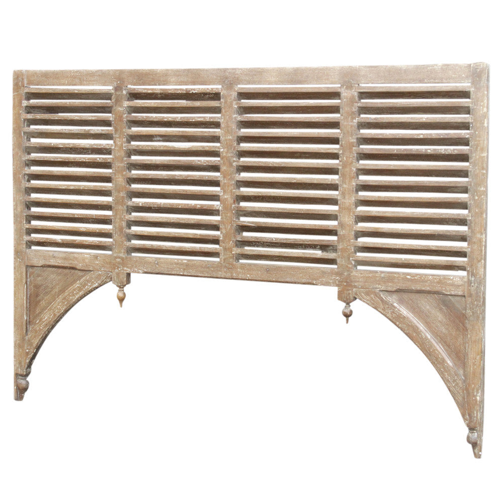Indo French Sculptural Partition Headboard