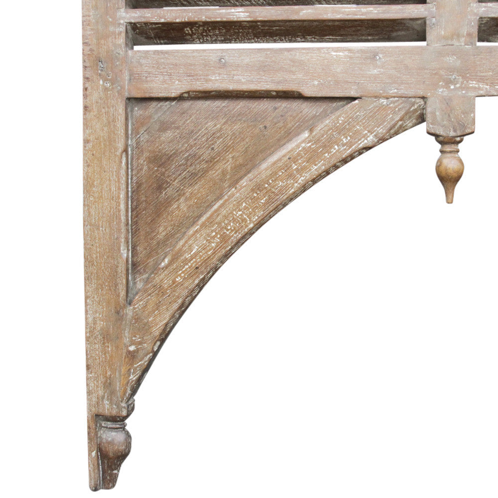 Indo French Sculptural Partition Headboard
