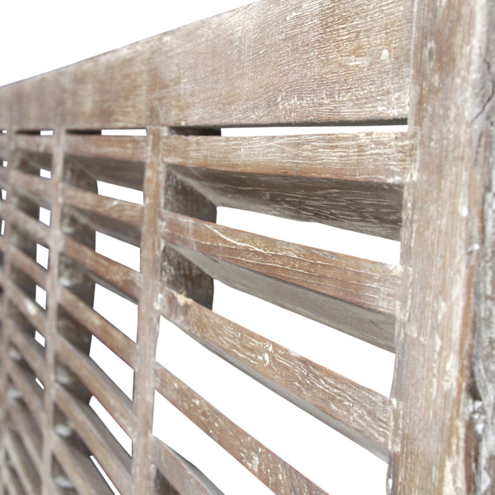 Indo French Sculptural Partition Headboard