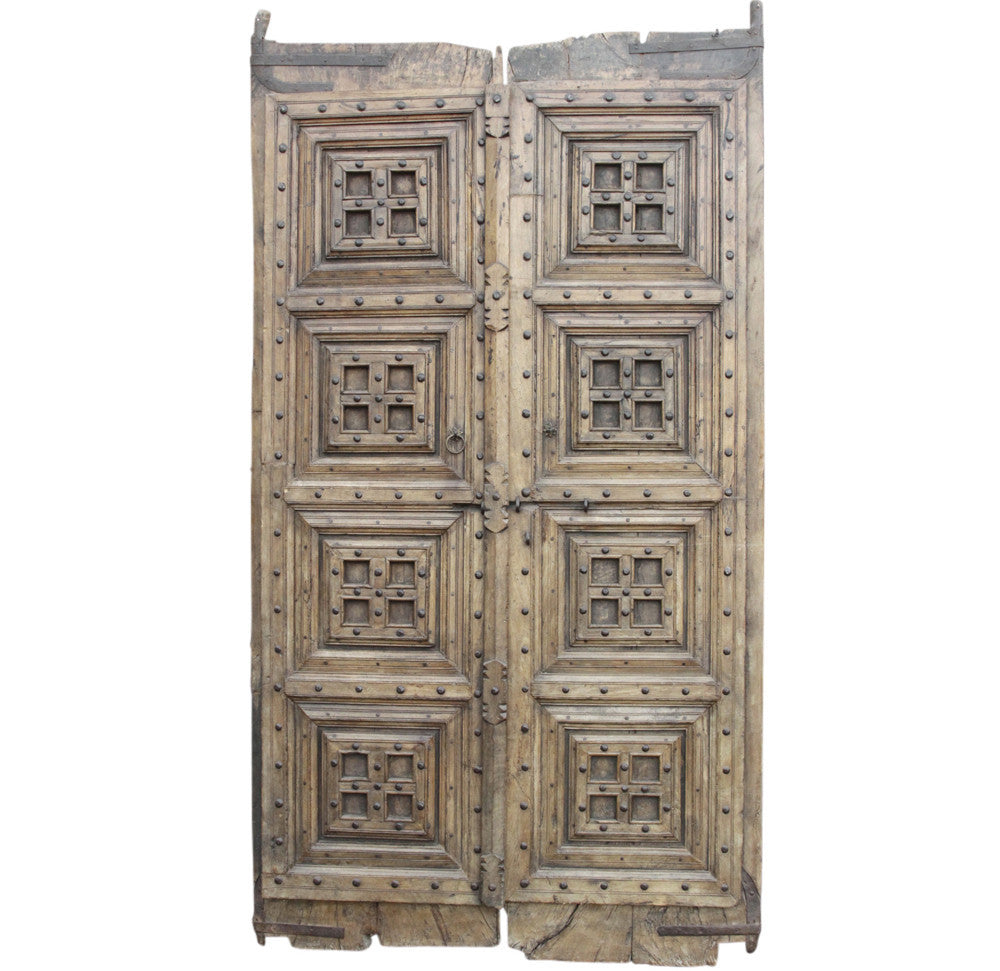19th Century Colonial Teak Double Door