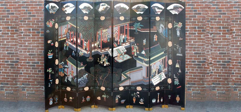 Mid Century Chinoserie Screen Room Divider