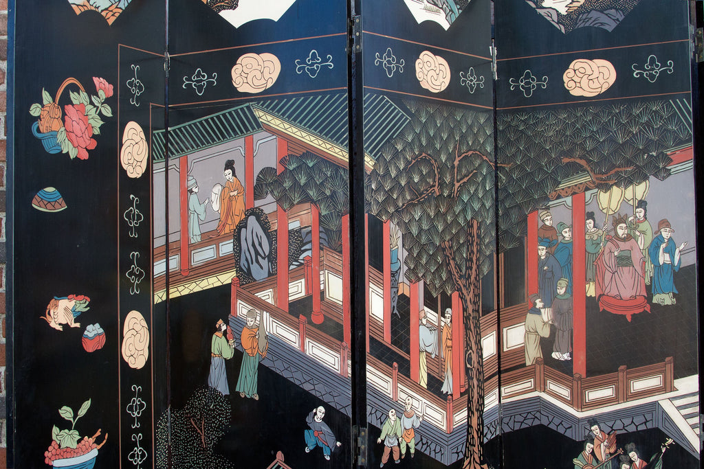 Mid Century Chinoserie Screen Room Divider
