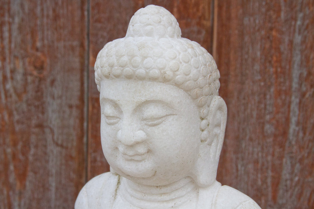 Finely Carved Burmese Marble Buddha