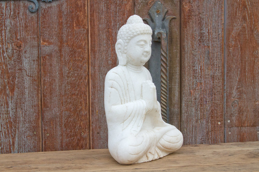 Finely Carved Burmese Marble Buddha