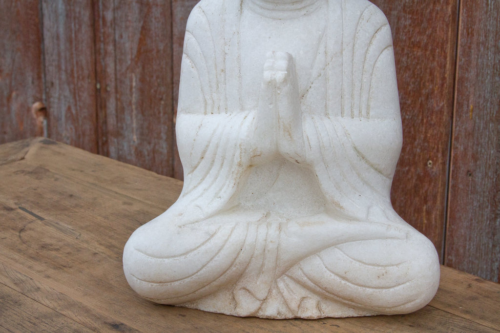 Finely Carved Burmese Marble Buddha