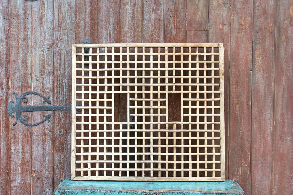 Exceptional Antique Open Lattice Window Panel