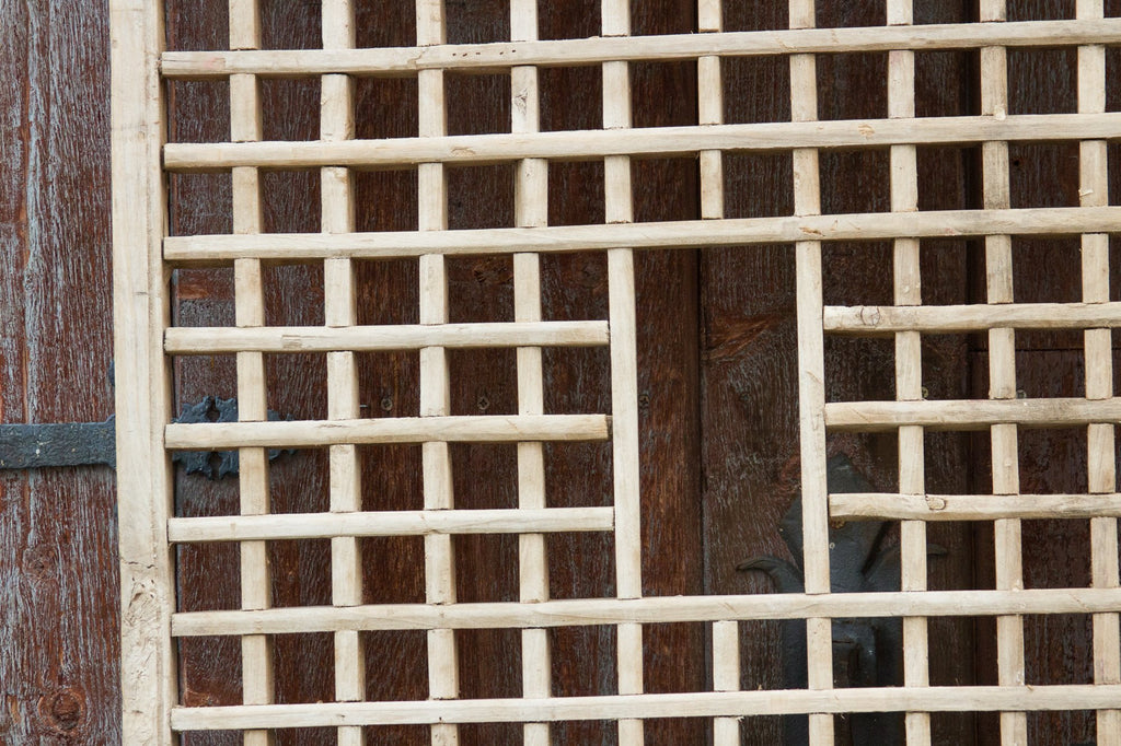 Exceptional Antique Open Lattice Window Panel