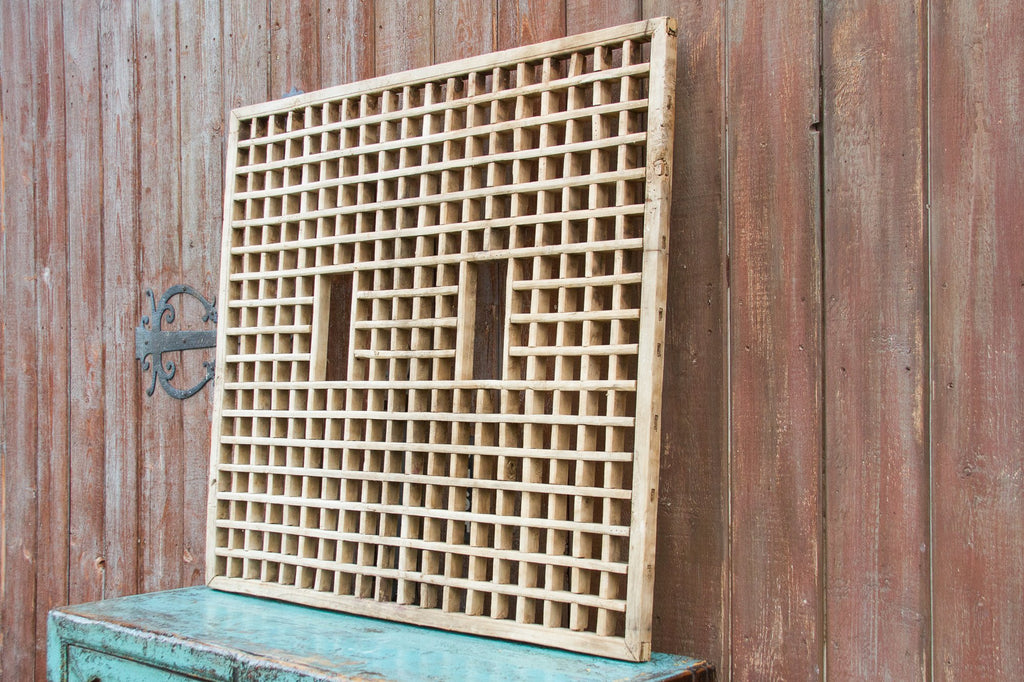 Exceptional Antique Open Lattice Window Panel