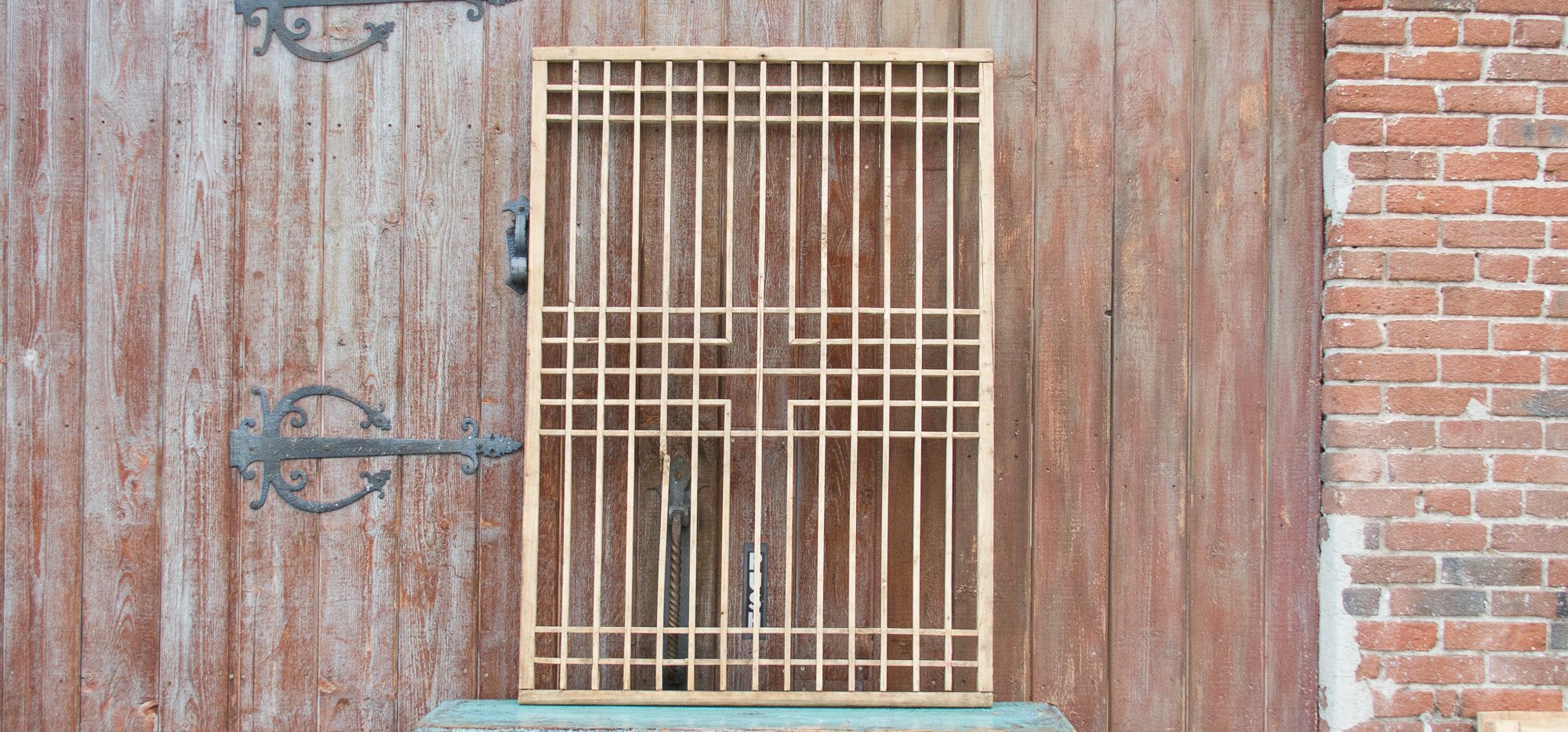 Striking Antique Open Lattice Window Panel