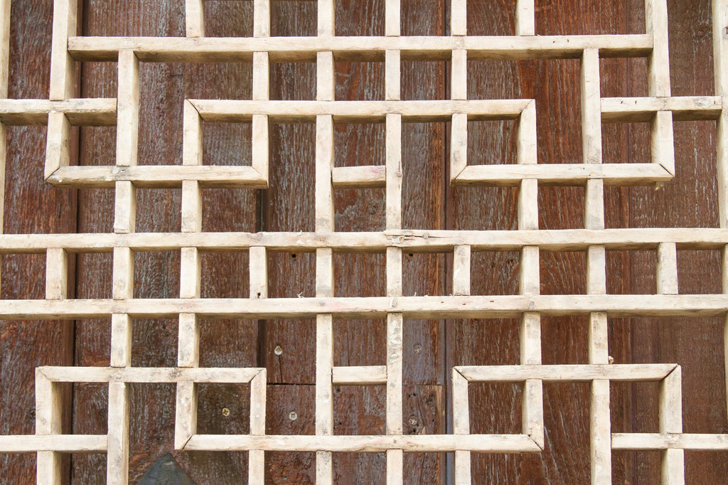 Striking Antique Open Lattice Window Panel