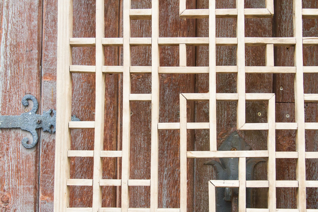 Striking Antique Open Lattice Window Panel