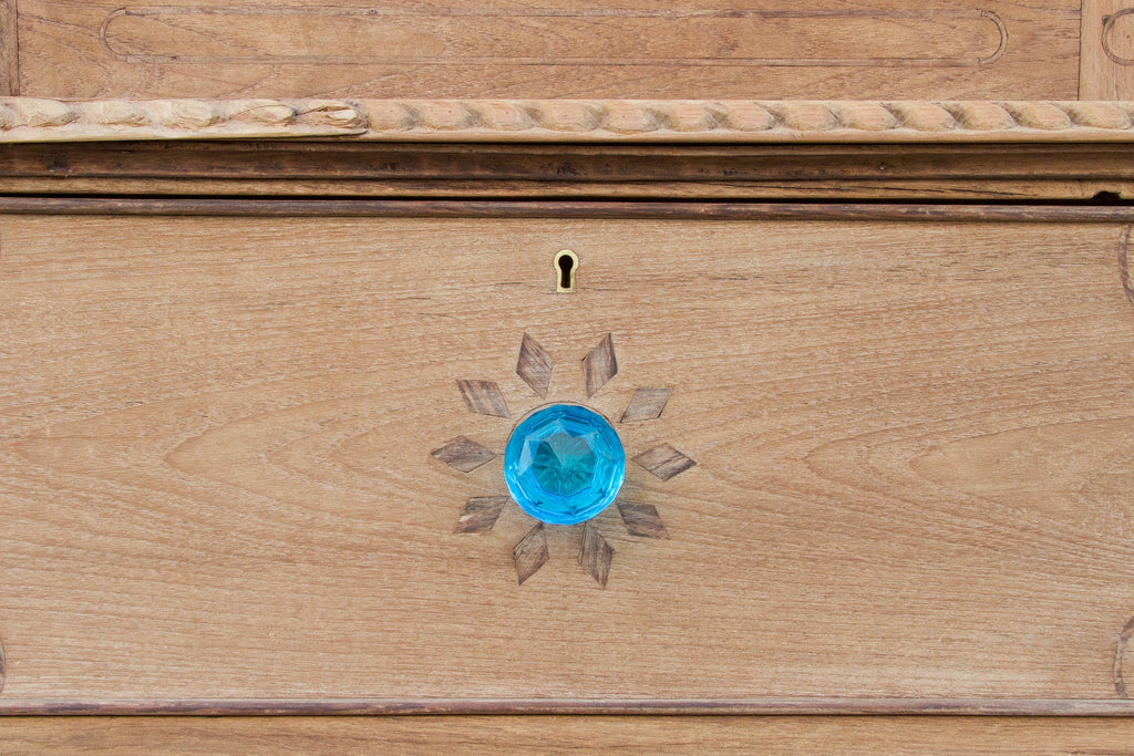 Circa 1850 Anglo Indian Sunburst Tall Linen Press