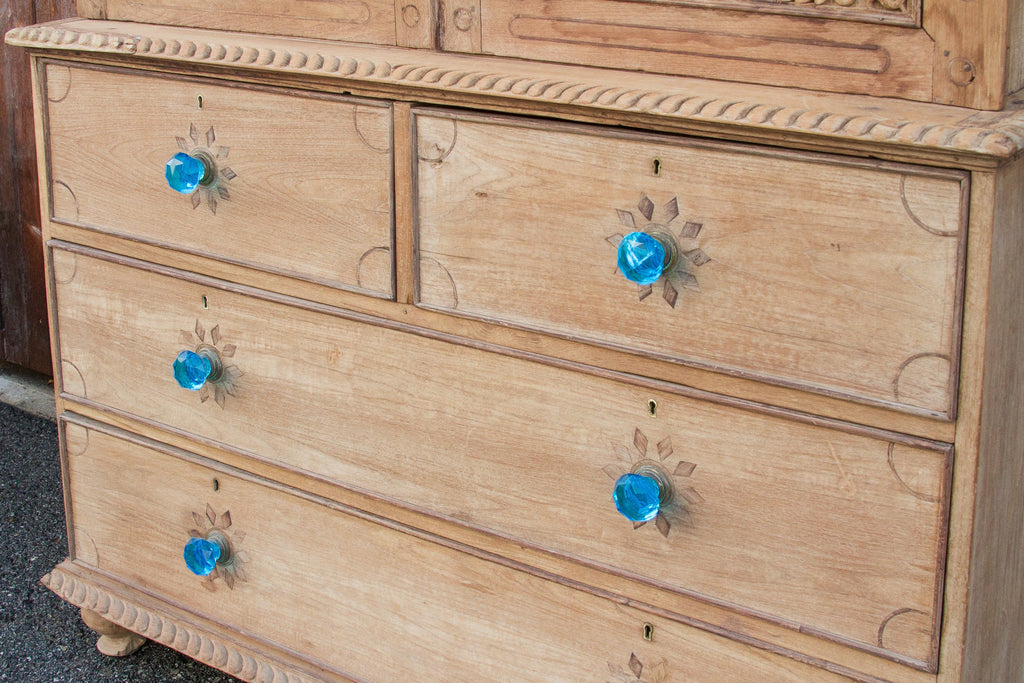 Circa 1850 Anglo Indian Sunburst Tall Linen Press