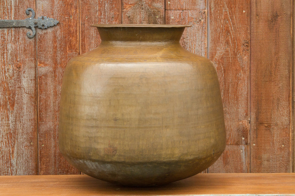 Antique Buttermilk Brass Pot