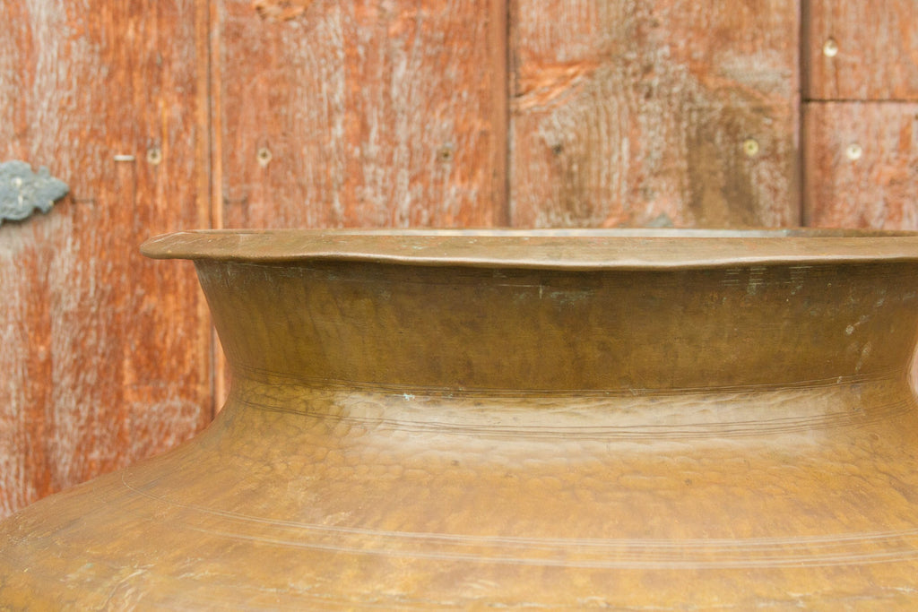 Antique Buttermilk Brass Pot