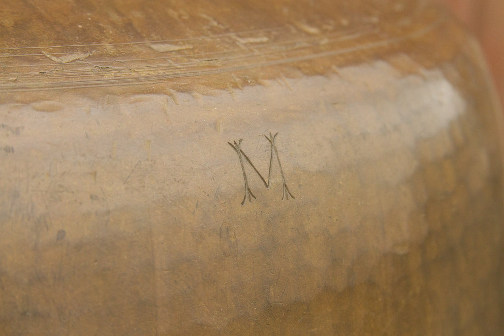 Antique Buttermilk Brass Pot
