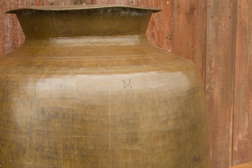 Antique Buttermilk Brass Pot