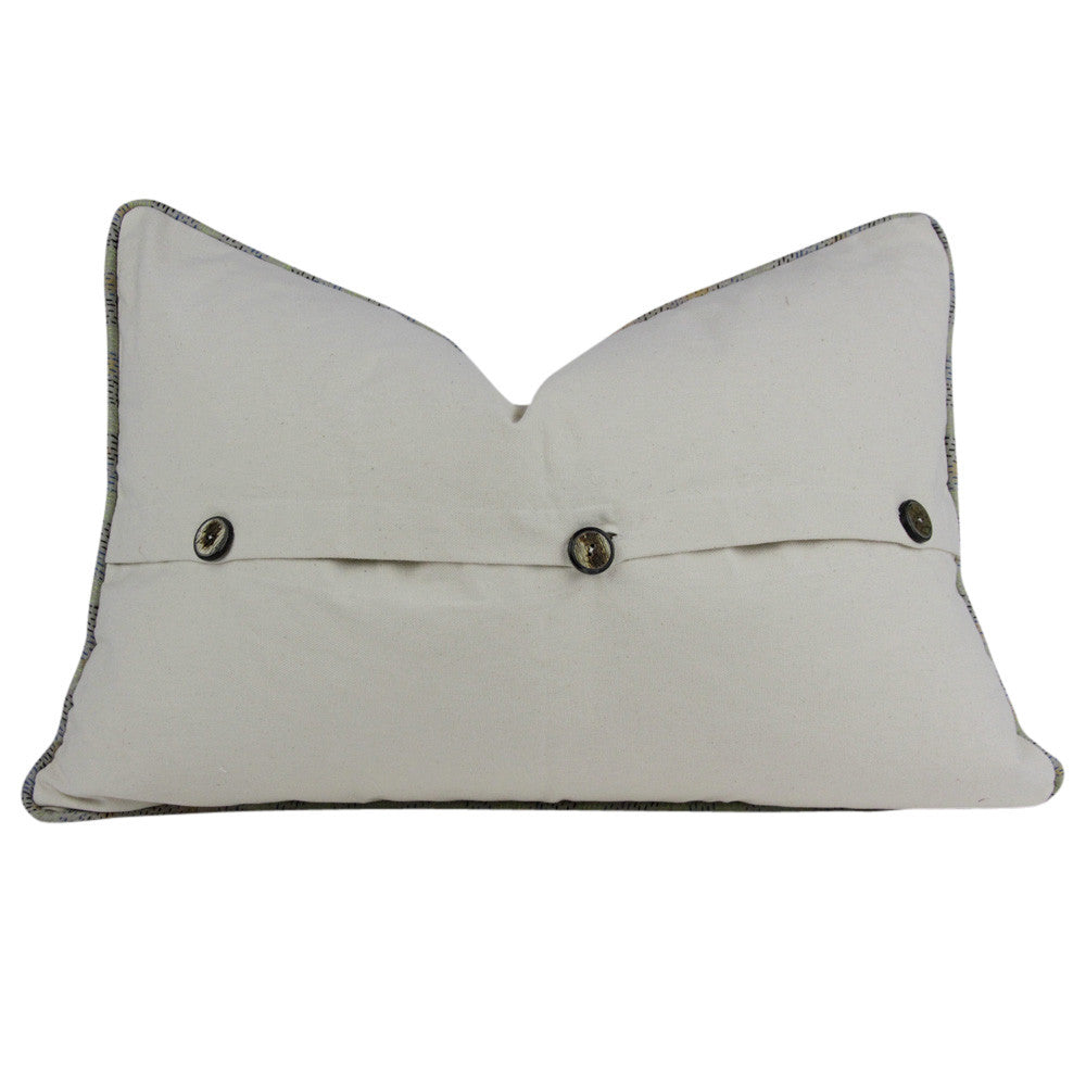 Pistachio Silk Kantha Pillow II
